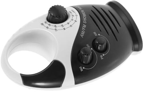 DOITOOL Mini-wasserdichtes Duschradio Mit Griff Oben Tragbarer Radiolautsprecher Für Badezimmer Kompakt Und Leicht Integrierter Lautsprecher Für Klaren Klang Einfache Bedienung Und Bequeme