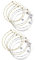 Kisangel 19 Cordes de Lyre Professionnelles en Acier Accessoires Solide pour Instrument de Musique Remplacement Pratique pour Lyre Rapide et