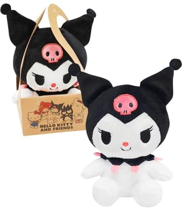Joy Toy - Kuromi Plüsch 14 cm in Kartontäschchen, Weiß, Rosa