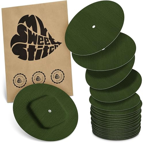 MySweetStitch – 10–25× Cerotto Simplera rotondo, overpatch Ø 70 mm, delicato sulla pelle, impermeabile e traspirante (Olive-Green, 25)