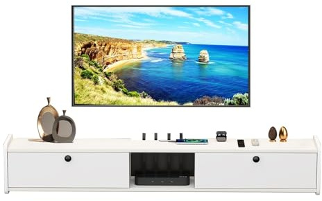 Einfacher TV-Ständer Schwebender TV-Schrank An Der Wand Montierte Lagerregale Wohnzimmerschrank(140 * 23 * 23CM)