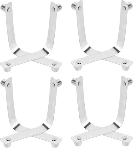 FUNOMOCYA 8 Stück Edelstahl Pool V Clips Universelle Schmetterlingsklemmen für Poolstangen Skimmer Bürsten Sauger Ersatz Poolreinigungszubehör