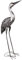 LED Solar Leuchte Steh Stand Kranich Garten Terrassen Deko Beet Lampe grau antik Globo 33216