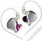 Yinyoo KZ ZS10 Pro Earbuds Newest in Ear Monitor Wired Earphones Headphones Noise Cancelling 4BA 1DD Hybrid Drivers Ear Buds with Microphones (Purple, With mic)