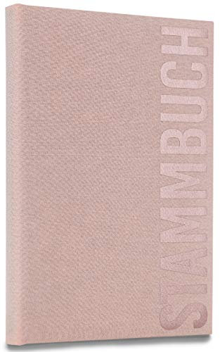 Hochzeitideal – Stammbuch der Familie Serie Alto Sanftrosa 21,0 cm x 15,0 cm - Buchbinderleinen Stammbuch Hochzeit - Familienbuch Standesamt mit 6-Fach Ringmechanik für Urkunden mit Behördenlochung