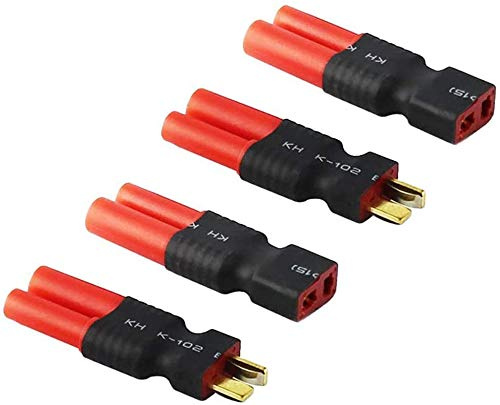2Paare HXT 4,0 mm Drahtlose Stecker Adapter zu Deans T Weiblich Männlichen für FPV Brushless RC Lipo Batterie Zippy