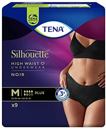 TENA SILHOUETTE Plus M noir Inkontinenz Pants 9 St