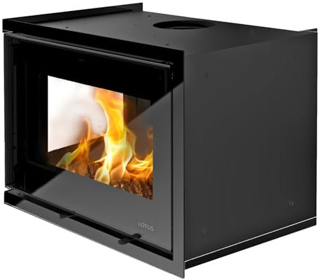 Lotus LO-881 Unico 12 Kamineinsatz Schwarz/Scharniere Links/A+