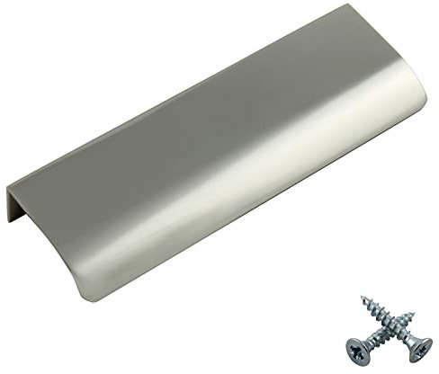 M4TEC Bar Kitchen Cabinet Door Handles Cupboards Drawers Bedroom Furniture Concealed Finger Edge Pull Handle for Wardrobe & Bedroom Cabinet Hardware Chrome. VD3 Series: 160 mm Pack of 10