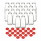 gouveo Set de 24 bouteilles de jus de fruits 250 ml avec couvercle à visser rouge - Petite bouteille en verre 0,25 l avec bouchon TO43 - Bouteille vide à remplir