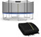 COSTWAY Ø 244/305/366/427/457/487cm Trampolin Sicherheitsnetz für Gartentrampoline, Ersatznetz außenliegend mit Reißverschluss und Schnallen für 6/8 Stangen, Netzhöhe 180 cm