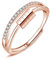 Hasnsofie Silber Damen Anxiety Ring 925 Sterling Silber Angst Ringe, Offen Rose Gold Zirkonia Angst Spinning Ringe, Verstellbar Fidget Spinner Ring Anti Stress Ring Stimmungsring Dekompressionsring