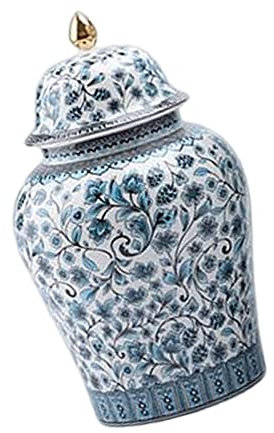 perfk Vase en Porcelaine Blanc de Style Chinois Pot de Gingembre Pot, pièce d' Maison émaillée Main de Style Oriental, S 12x20.5cm