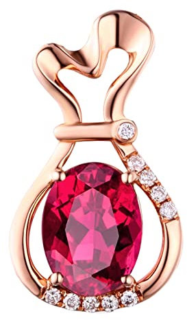 Oval Eternity Ring, Diamond Choker Necklace Rose Gold Lucky Bag with Tourmaline 3ct Vs1-Vs2 1.9Cm Birthday Christian Gifts for Women