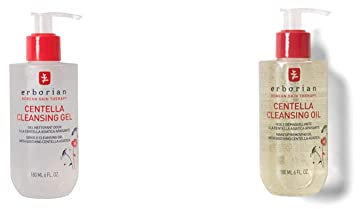 Erborian - Centella cleansing Duo Gel & Oil - Reinigungsöl für das Gesicht mit Centella asiatica 180 ml - Alle Hauttypen - Koreanische kosmetische Behandlung