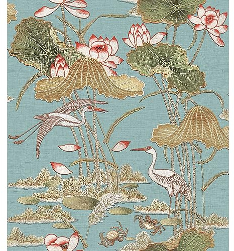 Design ID Wallpaper TP422704 Tapestry Lotus Pond Grey