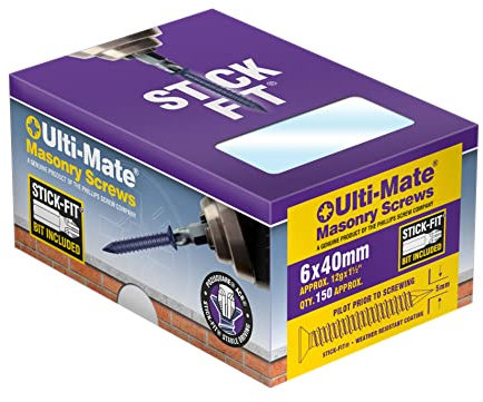 Ulti-Mate Concrete/Masonry Screws - 6.0 x 40mm (box of 150)