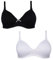 Ladies Famous Make Maternity Nursing T-Shirt Bra. Cup Size DD-G (as8, Cup_Band, f, 38, Black/White)