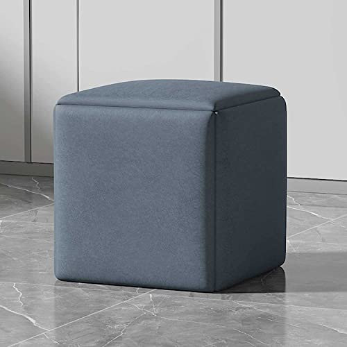 Vielseitiger 5-in-1-Würfel-Nesting Ottomane Sofa Stuhl mit Drehrollen - Stapelbare Hocker, Technologie Tuch Quadratfuß Hocker für Wohn-/Esszimmer