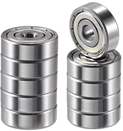 A ABSOPRO Rillenkugellager 636ZZ 6x22x7mm Lagerstahl Doppelte Metallabschirmung Silberton 10 Stück
