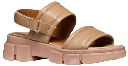 Geox Sandali da donna D Lisbona A Wedge, Dk Skin, 37 EU