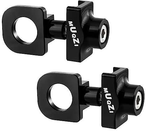Saipe 2 tensores de cadena de bicicleta ajustadores de aleación de aluminio para bicicleta BMX Fixie bicicleta de una sola velocidad, negro