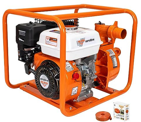 RURIS Pompe à Eau Thermique MP50FR 7CV, débit 30m³/h, Essence, refoulement 28m Vertical, 280m Horizontal – Irrigation, Drainage, agricole, piscines, Usage intensif