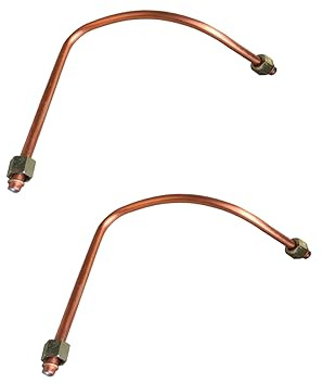 Aluminum Air Compressor Exhaust Tube Replacement Copper Tone,Air Pipe Air Pump Spare Parts, Easy to Install (10 x 450mm/0.4 x 17.7)