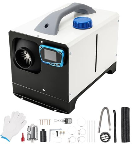 ShockFlo Calefacción de estacionamiento diésel, 12 V, 8 kW, calefacción diésel de una Pieza, calefacción de Aire diésel con silenciador LCD, calefacción de Aire para Coche, RV, camión,