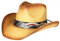 Nyls Création Chapeau Cowboy Marron Paille USA Country Qualite Prestige Ballad - Taille Unique - Marron