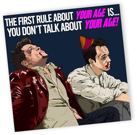 Fight Club Inspired Card, Funny Movie Quote Birthday Card, Rude Meme Birthday Gift, 30th, 40th, 50th for her, for him, Boyfriend, Dad