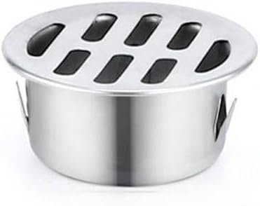 Bodenablauf aus Edelstahl, Duschablaufabdeckung für Garten, rund, Balkon, Entwässerung, Bodenablaufabdeckung, Küche, Garten, Badezimmer, Teile (Ø50 mm)