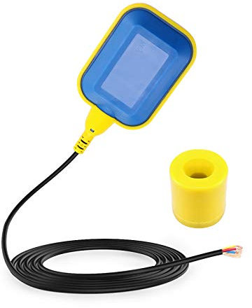 5M Cable Water Level Controller, 12-250V Level Controller with Cable, Rectangular Cable Float Switch for Pools, Water Tanks, Barrels, Dirty Water Pump