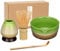Geebuzz Matcha Whisk Set - Matcha Bowl and Bamboo Matcha Whisk, Scoop, Spoon, Sifter, Whisk Holder, 6pcs Perfect Matcha Starter Kit for Matcha Tea Ceremony (A Green/White)