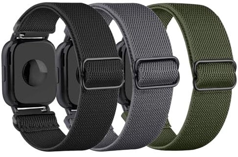 TUCOMO 3 Stück Elastische Nylon Armband Kompatibel mit Xiaomi Redmi Watch 5 Active/Lite, Loop Dehnbare Ersatzband für Herren Damen