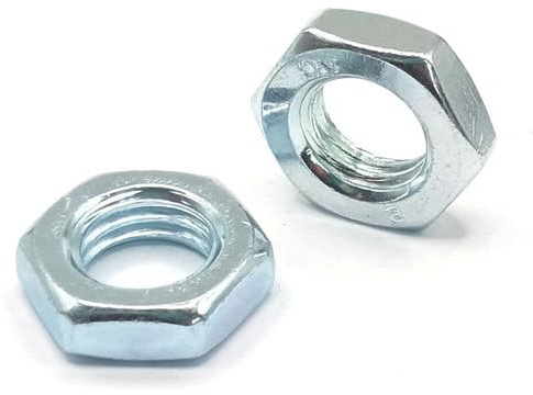 Flachmutter DIN 439 mit Linksgewinde - Stahl verzinkt (M6, 5 Stück)