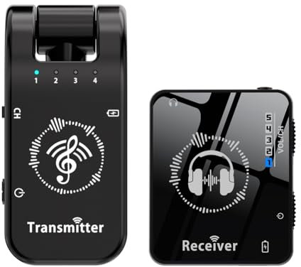 Aiciyimo 2.4GHz Wireless Earphone Monitor Transmission System Stage Audio Headphone Transmitter and Receiver