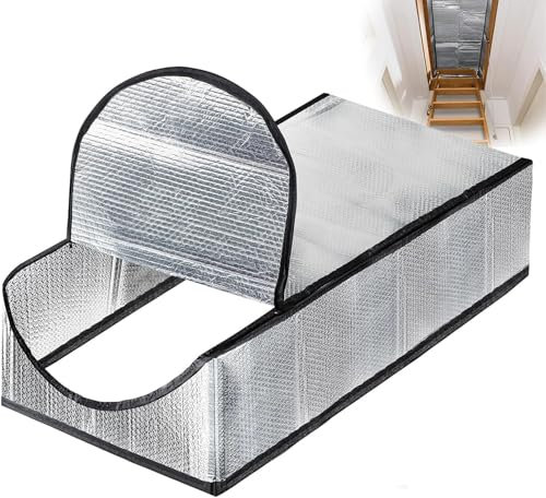 Dachbodentreppen Isolierung Abdeckung 138x63x28cm Dachbodentreppe Isolierung Abdeckung Dämmabdeckung für Dachtreppen mit Reißverschluss Bodentreppe Isolierung für Ausziehbare Treppe