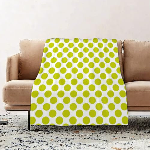 EOMKSE Kuscheldecke Flauschig Decke - weiche warme Fleecedecke 130x150cm als Decke Sofa,Nostalgischer Polka Dots Stil Große Kreise Mädchenhaftes Vintage Runden Muste,Wohndecke oder Couchdecke überwurf