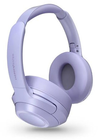 Energy Sistem Lavender Stellar ANC – Auriculares Bluetooth (5.4, ANC, plástico Reciclado, micrófono ENC, Diadema Plegable, Almohadillas de Cuero proteico) Lila
