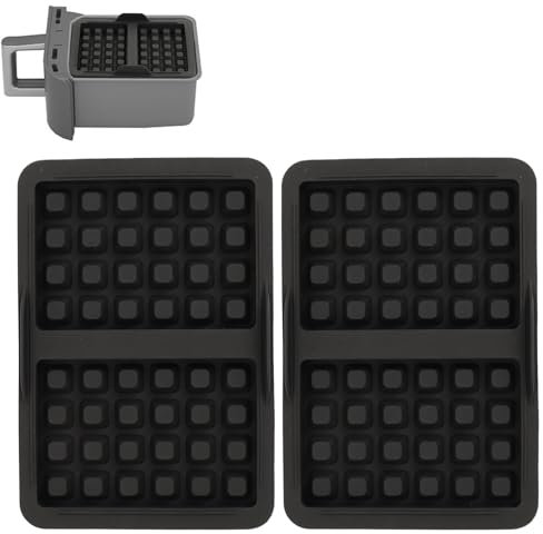 2 Pièces Moule Silicone Air Fryer, 21x14,5x2,75 Cm Moule Air Fryer Ninja Af400Eu Af451Eu Sl400Eu, Inserts GaufréS Belges En Silicone, Accessoires Air Fryer, Lavable Au Lave-Vaisselle