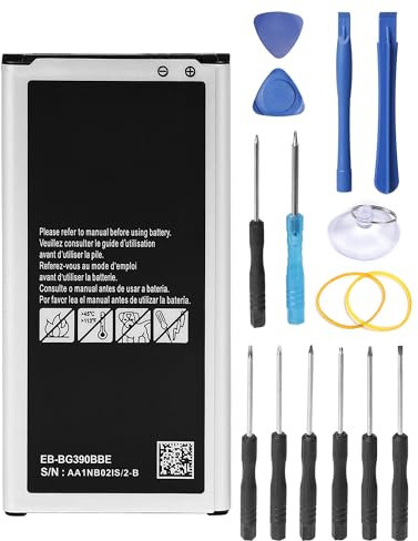 SHAWOROCE Batteria EB-BG390BBE compatibile con Samsung Mobile Phone Galaxy Xcover 4 4S SM-G390 SM-G398 Li-Ion 2800mAh 3.85V con kit di riparazione