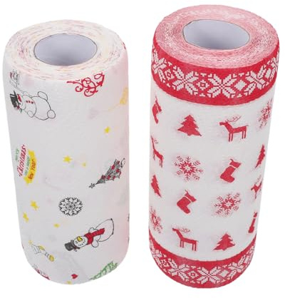 HEALEEP 2rollen Quadriertes Fettdichtes Lebensmittelpapier Frittierpapier für Snacks Fettabweisende Verpackung aus Hochwertigem Material Papiereinlage für Frittierte Zufälliger Stil
