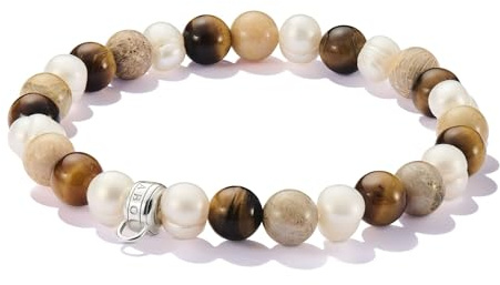 THOMAS SABO 32030772 Women's Bracelet 925 Silver Coloured Stone, 15, Sterling Silver, No Gemstone
