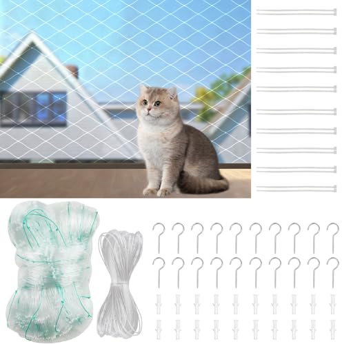wadafen Cat Net Safety for Balcony 4x3m Pet Anti-escape Net