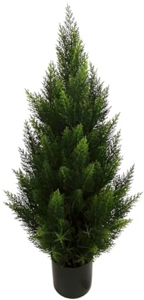 Bosiyrggrl Simulated Pine and Cypress Potted Plants Hotel Decorative Floor Decoration Simulation Tree Christmas Tree Ornaments