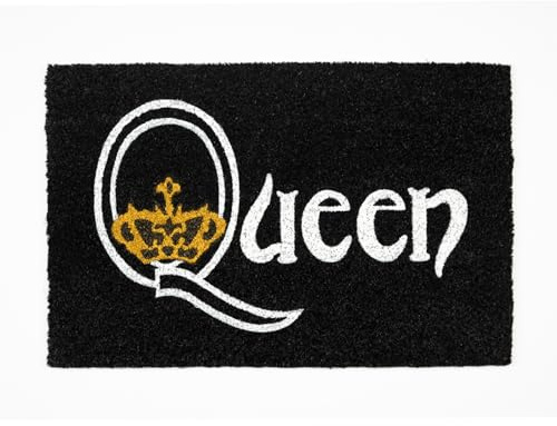 Grupo Erik Queen Fußmatte Schmutzfangmatte 40x60 Geschenke Merch | Kokosmatte 40x60 cm - Fussmatte außen und innen Lustig - Fußabtreter Rutschfest Türmatte Fanartikel