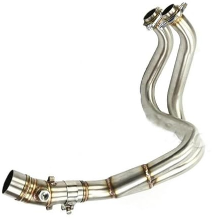 OPNHAY Silencieux D'échappement pour Moto pour Kawasaki ER6N, ER6F, Z650 pour Versys 650 (2012-2018), Tube Central Avant, Raccord D'échappement Ligne Echappement