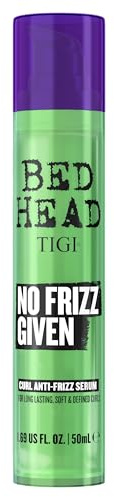 Bed Head by TIGI No Frizz Given Lightweight Curl Serum, 50ml | Humidity Control & Instant Definition, Curly Hair Products, Dry Finisher with Shine & Bounce, Non-Greasy Formula