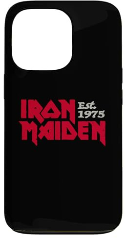 Hülle für iPhone 13 Pro Iron Maiden Logos On Black